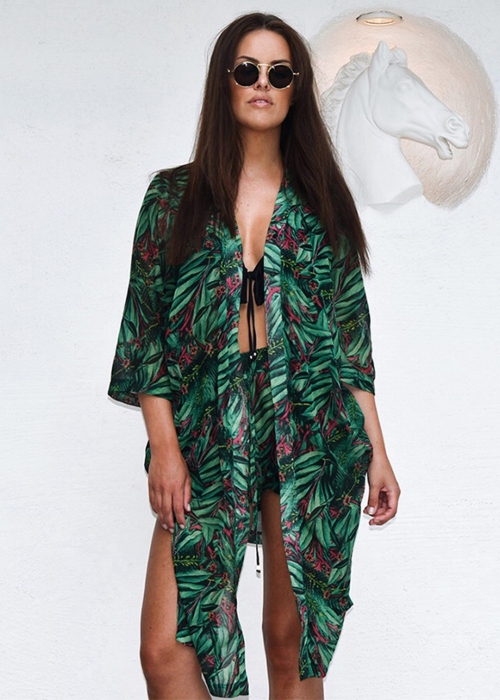 Palm Kimono + Shorts